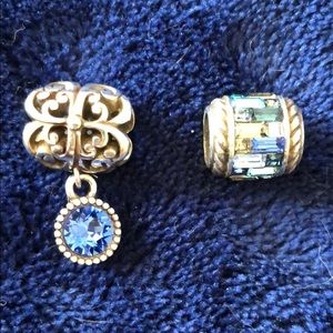 Two Brighton blue charms/pendants